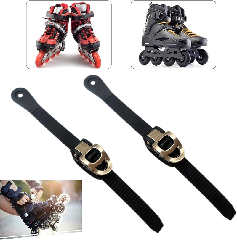SquEqu 2 Set Roller Skates Strap with Adjustable Buckle Mount Screws Nuts Set Universal Replacement Engergy Straps Latches for Inline Skating Shoes Ice Blades Rollerblades Rollerskates MTB SPD Shoe - Image 4